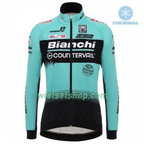 Wielershirt 2018 Bianchi Countervail N001 Winter Thermal Fleece